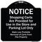 Signmission Designer Series-Notice-Shopping Carts Are Provided For Use In The Store And, BW-1818-9943 A-DES-BW-1818-9943 - alternate 1